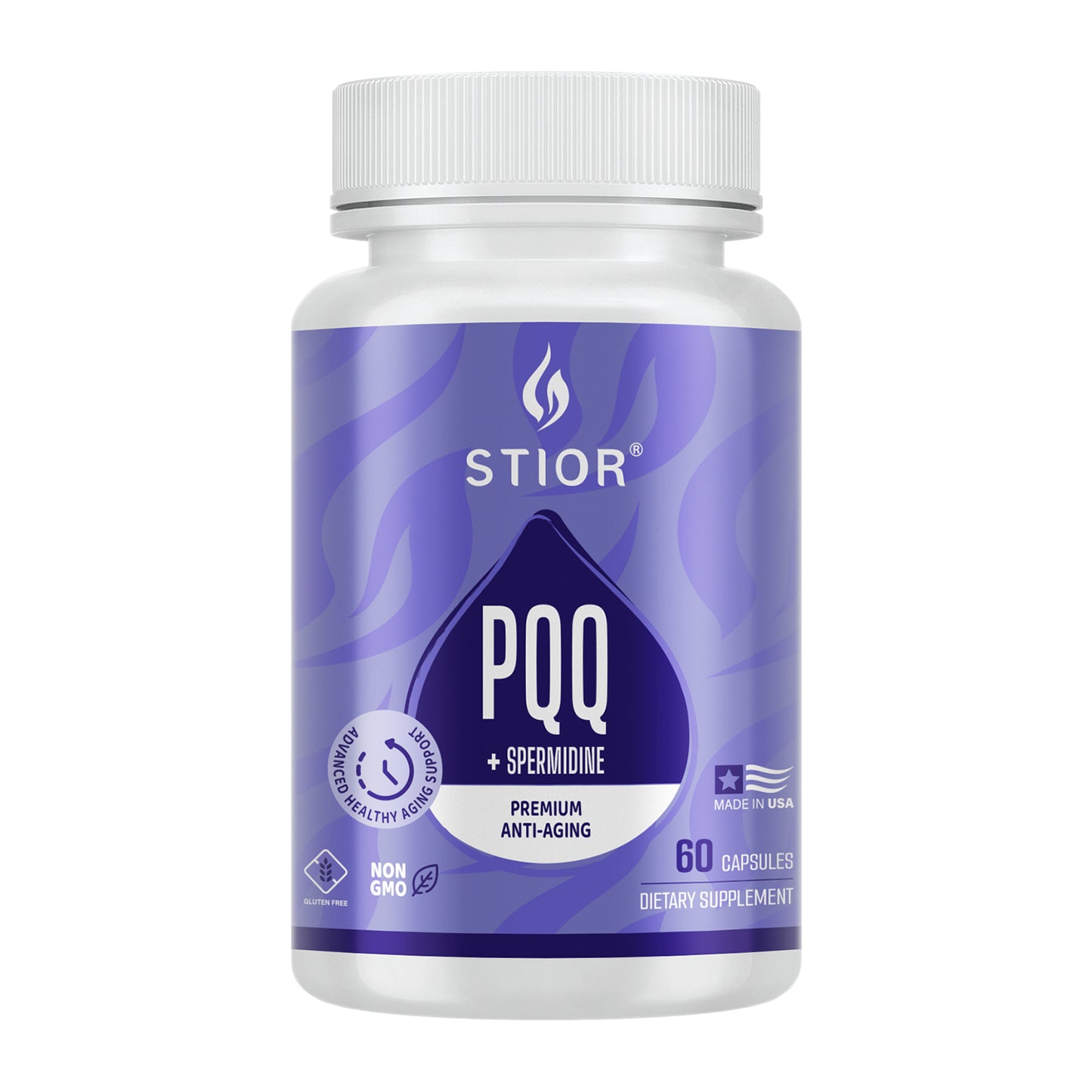 STIOR PQQ + Spermidine Premium Anti-Aging - ADVANCED HEALTHY AGING SUPPORT