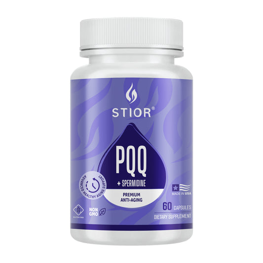 STIOR PQQ + Spermidine Premium Anti-Aging - ADVANCED HEALTHY AGING SUPPORT