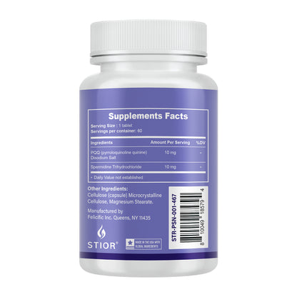 STIOR PQQ + Spermidine Premium Anti-Aging - ADVANCED HEALTHY AGING SUPPORT