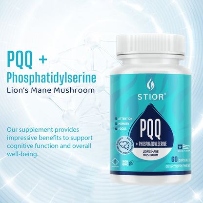 STIOR PQQ + Phosphatidylserine + Lion’s Mane Mushroom - SUPPORT A HEALTHY MIND & AIDS BRAIN FUNCTION