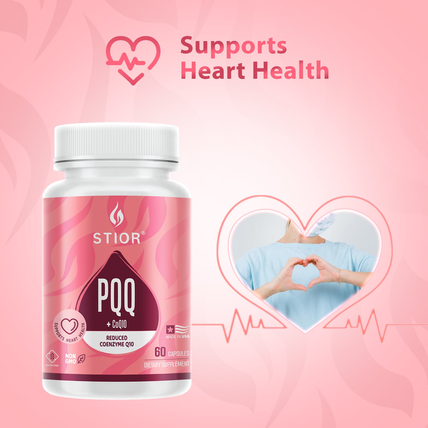 STIOR  PQQ + CoQ10 reduced coenzyme Q10 - SUPPORT HEART HEALTH