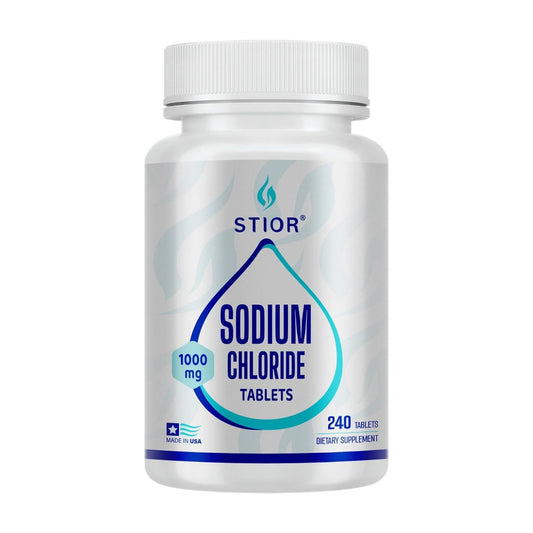 Sodium Chloride Tablets 1000mg, 240 Tablets, Sodium Chloride, Salt Pills with Electrolytes for Running, Non-GMO, Electrolytes Replenisher Hydration Drink, Made in USA